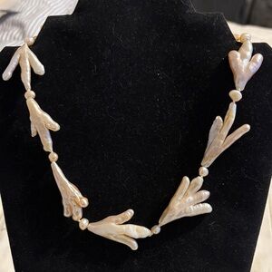 Elegant Pink Real Pearl Artzy Necklace